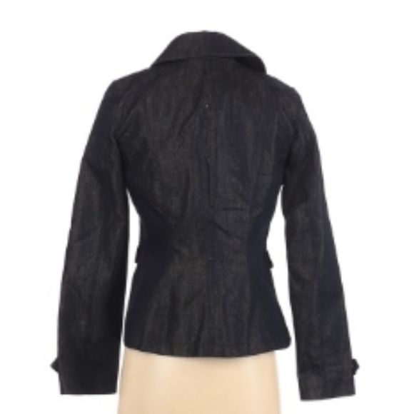 L NEW Lauren Ralph Lauren Moto Denim Jacket Double Breasted Lady's Small Petite - Picture 7 of 7